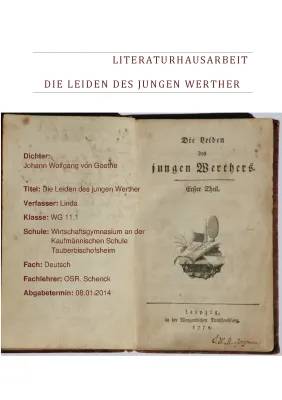 Johann Wolfgang von Goethe: Berühmteste Werke, Familie und Ausbildung - GFS Beispiel Klasse 11