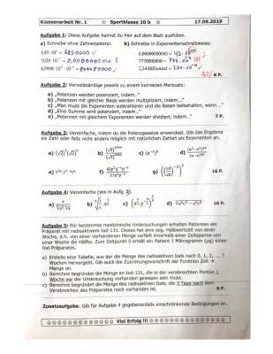 Potenzen Aufgaben mit Lösungen für Klasse 5 bis 10 als PDF