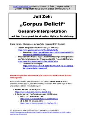 Juli Zeh: Corpus Delicti Zusammenfassung & Interpretation - Alles was du wissen musst!