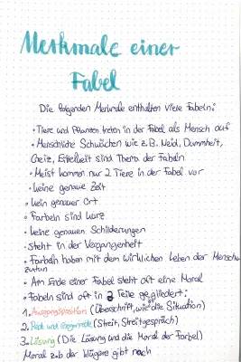 Aufbau und Merkmale einer Fabel für Klasse 6 - PDF und Beispiele