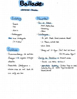 Ballade analysieren mit Lösung - Tipps und Beispiele für Klasse 7