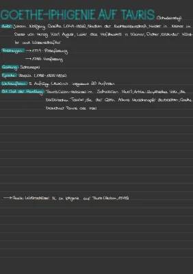 Iphigenie auf Tauris Zusammenfassung PDF - Alle Aufzüge und Akte
