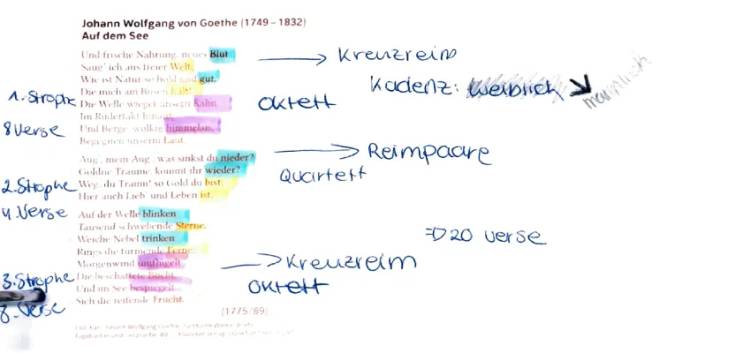 Auf dem See von Goethe - Gedichtanalyse, Interpretation und Stilmittel (PDF)