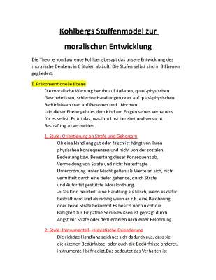 Kohlberg Stufenmodell einfach erklärt - PDF, Beispiele & Unterrichtsmaterial