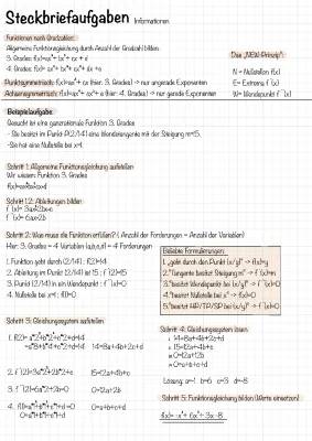 Steckbriefaufgaben & Ganzrationale Funktionen: Mathe leicht gemacht für die 3. und 4. Klasse