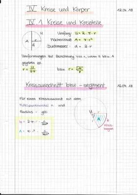 Kreisausschnitt und Kreissegment Berechnen: Einfache Formeln und Beispiele