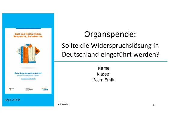 Organspende Ethik Pro und Contra: Widerspruchslösung, Hirntod und Neues Gesetz 2024