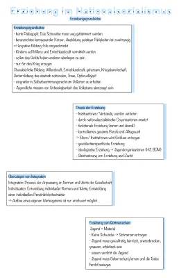 Zusammenfassung: Erziehung im Nationalsozialismus und die 3 Säulen