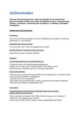 Dein leichtes Sachtextanalyse Beispiel: Anleitung, Formulierungshilfen und Lösung