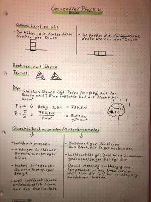 Druck Physik Klasse 8: Druck-Einheit, Druck-Formel, Energieumwandlung Physik