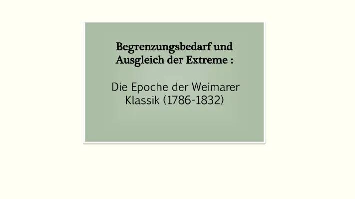 Weimarer Klassik: Spannende Geschichten und die Freundschaft von Goethe und Schiller