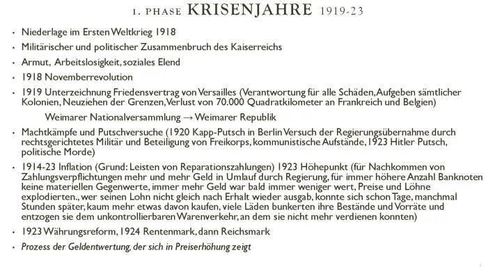 Krisen der Weimarer Republik: Wirtschaft, Inflation und Neue Sachlichkeit einfach erklärt