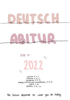 Deutsch Abitur Lernzettel 2024: Grammatik & Epochen Übersicht