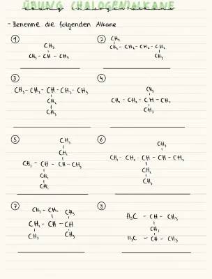 Learn About Halogenalkanes and Alkanes: Fun Facts and Simple Exercises