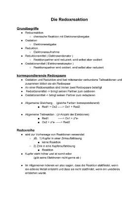 Redoxreaktion einfach erklärt für Klasse 8 und 10 mit Übungen und Lösungen