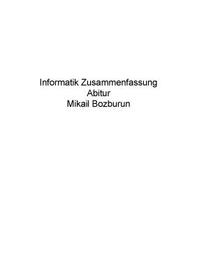 Objektorientierte Programmierung Abitur Zusammenfassung und mehr!