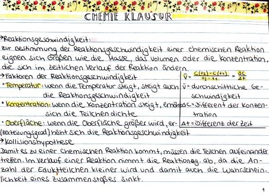 Alles über Reaktionsgeschwindigkeit in der Chemie: Formeln, Einheiten, Berechnungen & mehr