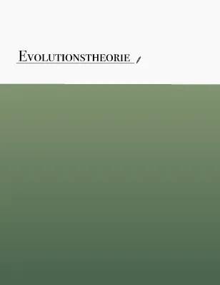 Evolutionstheorie 