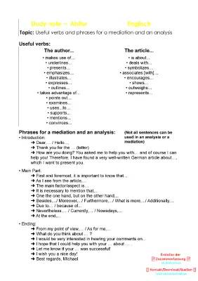 Top English Verbs & Phrases for Mediation and Analysis - PDF Guide 💂