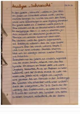 Sehnsucht von Joseph von Eichendorff: Deutungshypothese, Kadenzen und mehr