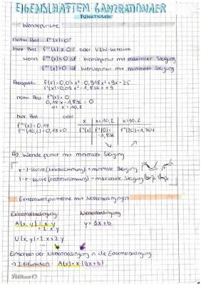 alle Lernzettel zu Analysis (Mathe LK Q1)