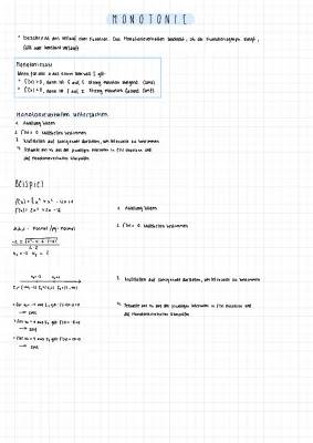 Monotonie in Mathe: Einfach erklärt mit Beispielen und Rechner!