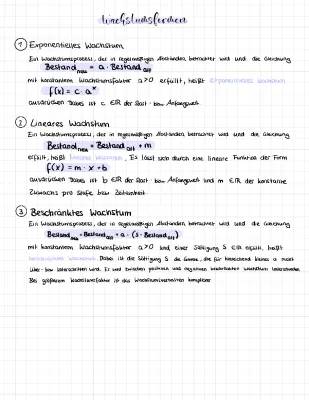 Wachstumsprozesse in Mathe: Lineares, Exponentielles und Logistisches Wachstum