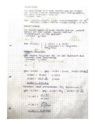 Einfache Chemie: Stoffumsatz, Stöchiometrie und Molare Masse erklärt