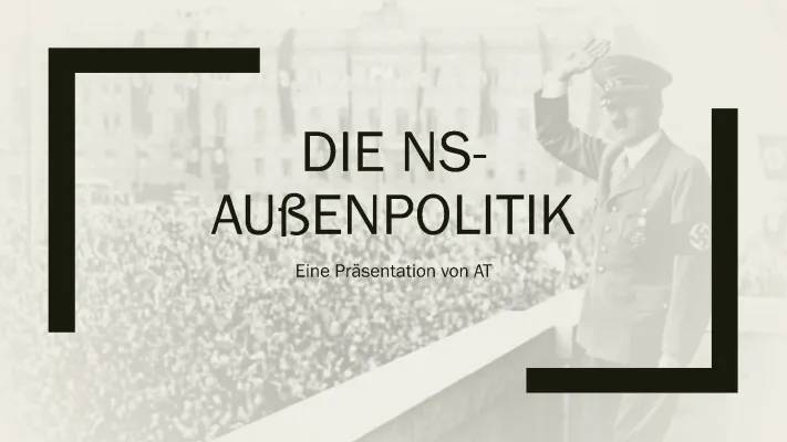 Die NS-Außenpolitik 1933 bis 1939: Zeitstrahl und Zusammenfassungen