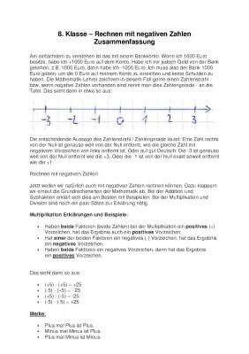 Negative Zahlen im Alltag – Beispiele, Übungsblätter, und Aufgaben