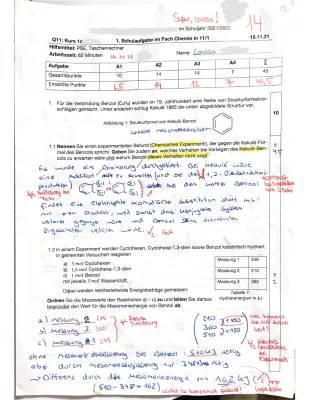 Klausur: Benzol & Aromaten einfach erklärt - 14 Punkte