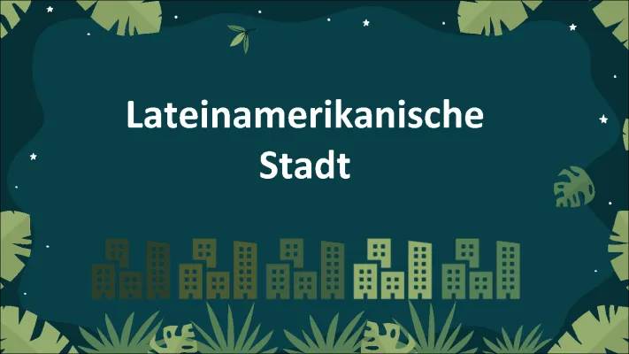 Die lateinamerikanische Stadt: Geschichte, Merkmale und Beispiele