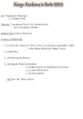 Berliner Konferenz 1884: Aufteilung Afrikas und Kongo-Konferenz Folgen