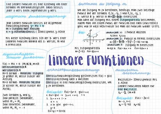 Lineare Funktionen und Gleichungssysteme: Formel, Beispiele & Aufgaben