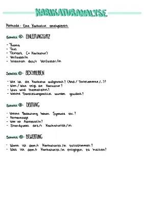 Karikaturanalyse Beispiel für Schule: Tipps, Satzanfänge und Formulierungshilfen