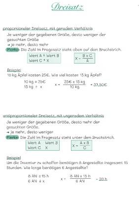 Dreisatz leicht erklärt für Dummies: Beispiele, Formeln & Aufgaben mit Lösungen