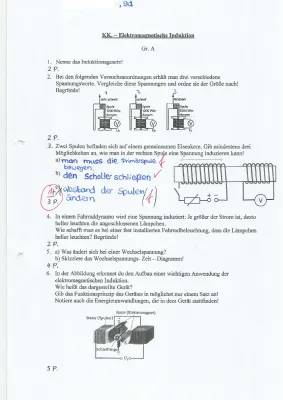 Elektromagnetische Induktion Aufgaben 9 Klasse - Induktionsgesetz & Beispiele