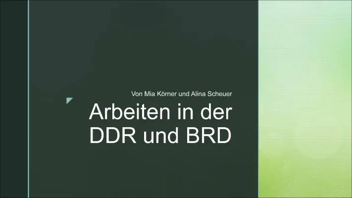 BRD und DDR Vergleich: Tabelle, Frauen, Gastarbeiter und mehr