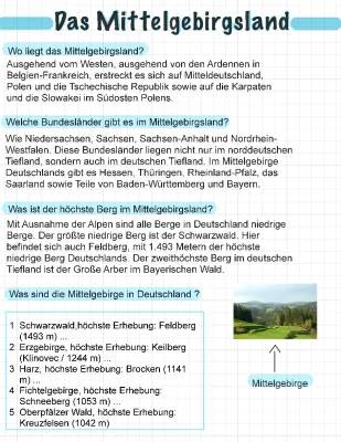 Mittelgebirge Deutschland Karte - Entdecke die Gebirge