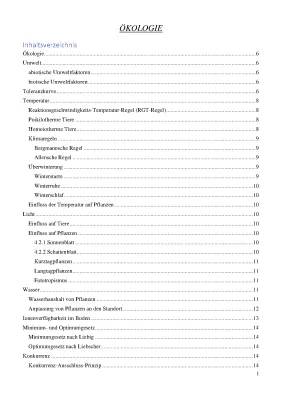 Biologie Abitur 2021-2025 NRW: Ökologie, Lösungen und Beispielaufgaben