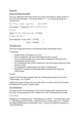 Energie, Elektromotor, Transformator, Leiterschaukel, Lorentzkraft