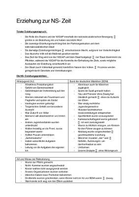 NS-Erziehung Zusammenfassung: 3 Säulen, 4 Grundprinzipien und Mehr