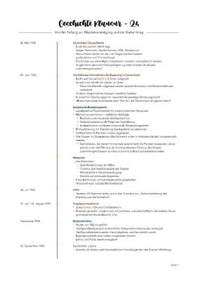 Deutschland nach 1945: Zeitstrahl, Karte, und Kalter Krieg Zusammenfassung