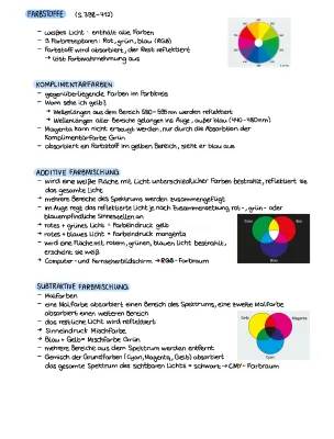 Farbstoffe Chemie: PDF Zusammenfassung, Beispiele & RGB Farbmischung