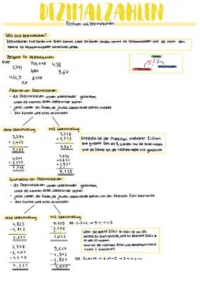 Dezimalzahlen addieren, subtrahieren, multiplizieren und dividieren Arbeitsblätter für die 6. Klasse PDF