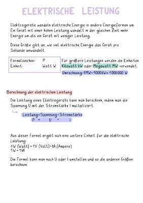 Elektrische Leistung berechnen: Formeln und Beispiele für Kinder