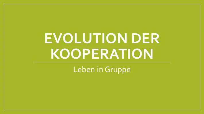 Biologie Klasse 11: Beispiele für Kooperation und Tierverbände