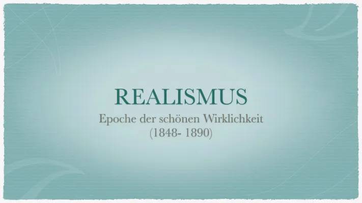 Realismus Epoche: Merkmale, Autoren und Werke