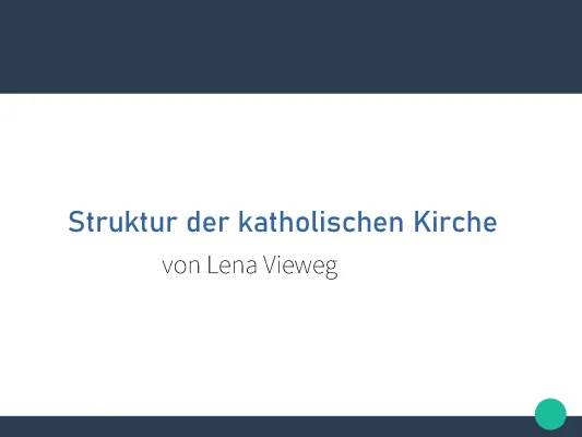 Hierarchie und Schaubild der Katholischen Kirche in Deutschland für Kinder