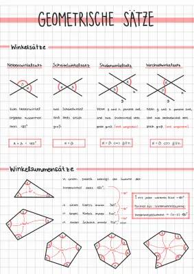 Dreiecke und Winkel für Klasse 6-8: Aufgaben und Lösungen PDF